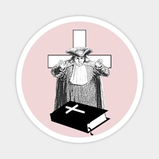 The preacher with cross and bible Magnet